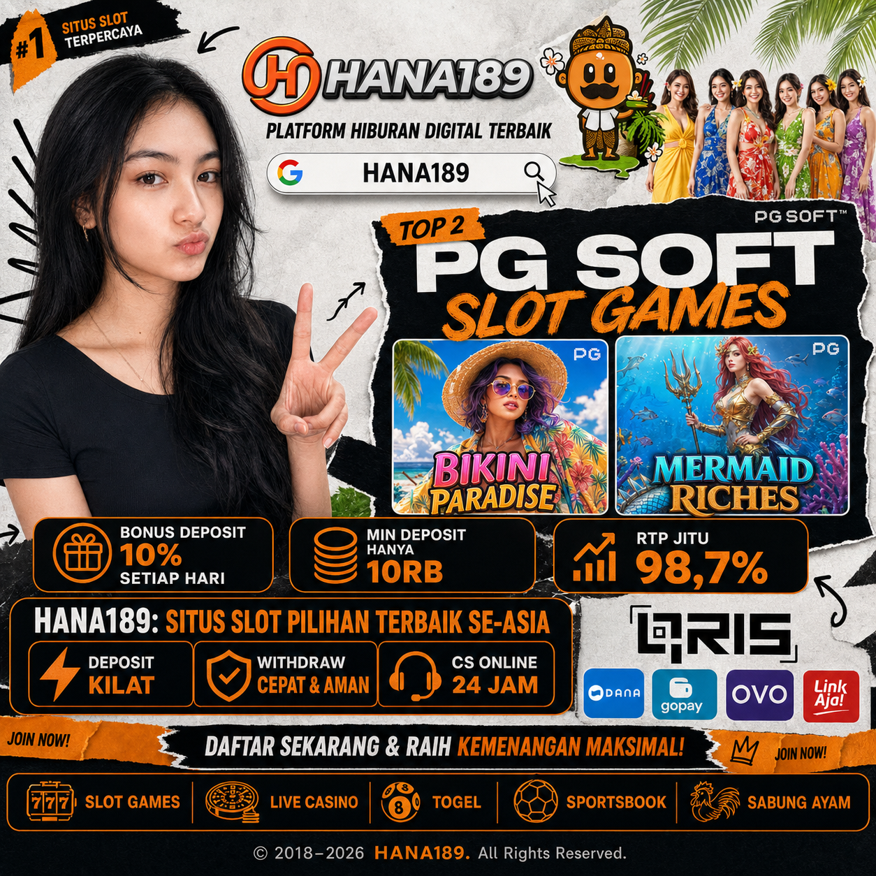 Banner HANA189 Official